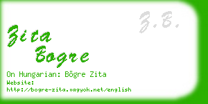 zita bogre business card