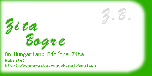 zita bogre business card